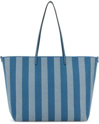 トートバッグ Fendi Embroidered Jacquard Large Roll Shopping Bag Fendi Embroidered Jacquard Shopping Bag in Natural | Lyst