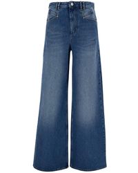 Isabel Marant - 'Lemony' Light Flared Jeans With Logo Patch - Lyst