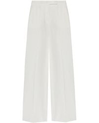 Max Mara - Linen Wide-Leg Trousers - Lyst