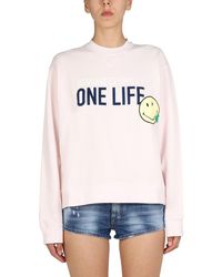 DSquared² - Graphic Crew Neck Sweatshirt - Lyst