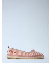 Chloé - Chloé Isla Striped Canvas Espadrilles - Lyst