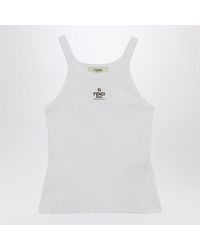 Fendi - Tank Top With Logo - Lyst