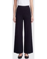 Max Mara - High-Waisted Wide Leg Knit Wool Trousers - Lyst