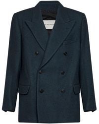 Dries Van Noten - Bottle Wool Cloth Bosier Double-Breasted Jacket - Lyst