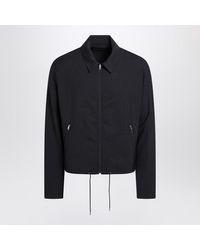 Prada - Wool Jacket With Zip - Lyst