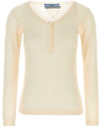 Prada - Skin Cashmere Blend Sweater - Lyst