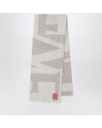 Loewe - Light Cashmere Scarf With Anagram Patch - Lyst