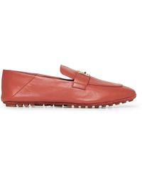 Fendi - Nappa Leather Baguette Loafers - Lyst