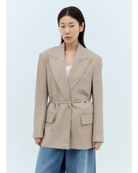 Acne Studios - Peak Lapels Belted Blazer - Lyst