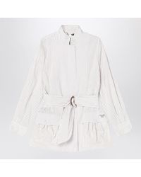 アウターその他 FENDI Striped blouson White Fendi Stripy Blouson in White | Lyst