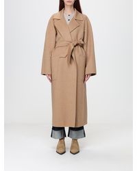 Max Mara - Long Wool Robe Coat With Belt - Lyst