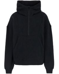 Saint Laurent - Hoodie With Logo Lettering Embroidery - Lyst