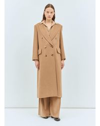Max Mara - Double-Breasted Camel Coat - Lyst