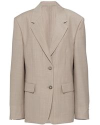 Prada - Wool Blazer Jacket - Lyst