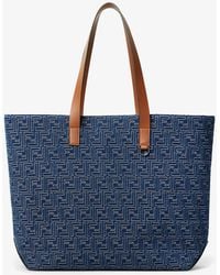 Fendi - Ff Jacquard Tote Bag With Denim Effect - Lyst