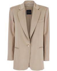 ANDAMANE - 'Guia' Single-Breasted Jacket With Notched Revers And Shoulder Pads - Lyst