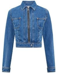 Marine Serre - Denim Cotton Jacket - Lyst