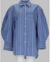 Ganni - Shirt — Striped Cotton, Organic Cotton - Lyst