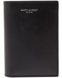 Saint Laurent - Card-Holder With Embossed Logo - Lyst