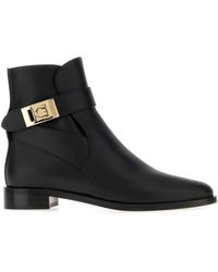 Ferragamo - Zanira Leather Ankle Boots - Lyst