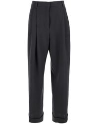 Dries Van Noten - Pants With Turn-Up Hem Wool Trousers - Lyst