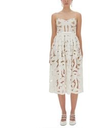 flower embroidered dress Oscar de La Renta Porcelain Flower Embroidered Sheath Dress main image 1