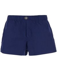 Versace - Swim Shorts With Elastic Waist And Medusa Plaque On The Front - Lyst