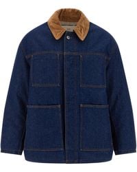 Ami Paris - Padded Denim Jacket - Lyst