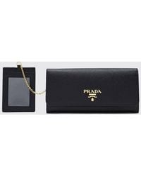 Prada - Saffiano Leather Wallet - Lyst