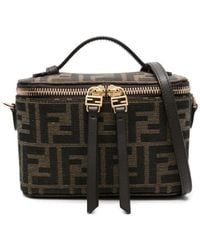 Fendi - Vanity Ff Jacquard Fabric Bag - Lyst