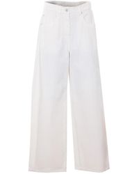Brunello Cucinelli - Relaxed Denim Trousers Dyed With A Monile - Lyst
