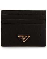 Prada - Leather Credit Card Case - Lyst