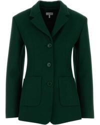 Loewe - Dark Wool Blend Blazer - Lyst