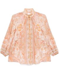 Zimmermann - Floral-Print Light Blouse - Lyst