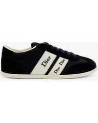 Dior - Dior Leather Ribbon Sneakers With Embroidered Logo On The Side - Lyst