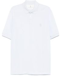 Brunello Cucinelli - Logo Cotton Polo Shirt - Lyst