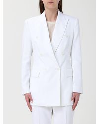 Max Mara - Double-Breasted Cotton Blend Blazer - Lyst