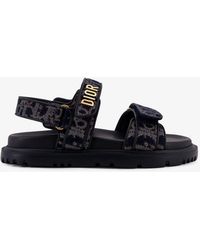 Dior - Dior Dior Oblique Denim Dioract Sandals - Lyst