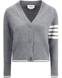 Thom Browne - Virgin Wool Cardigan With Embrodery Geese - Lyst