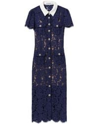 Self-Portrait - Dress With Front Button Fastening - Lyst