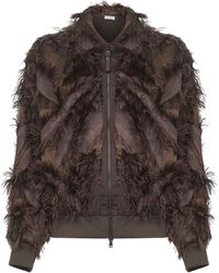 Brunello Cucinelli - Dracaena Fil Coupé Shiny Zipper Pull Bomber Jacket - Lyst