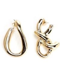 Givenchy - Chain Link Golden Asymetrical Earrings - Lyst