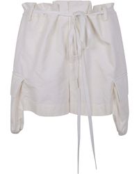 Ann Demeulemeester - Nadina Cargo Shorts Natural Wash Cotton - Lyst