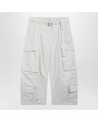Acne Studios - Light Cotton Cargo Trousers With Belt - Lyst