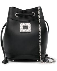 Roger Vivier - Tres Vivier Leather Bucket Bag - Lyst