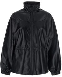 Givenchy - Leather High Collar Jacket - Lyst