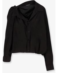 Balenciaga - One Shoulder Lyocell Shirt - Lyst