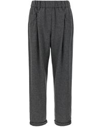 Brunello Cucinelli - Wool And Cashmere Pants - Lyst