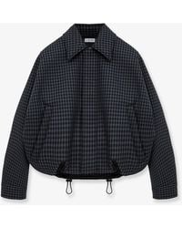 Loewe - Lightweight Wool Jacket Check - Lyst