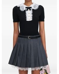 Self-Portrait - Lace Collar Top - Lyst